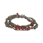 Pulseira Dupla Olho Grego Vermelha