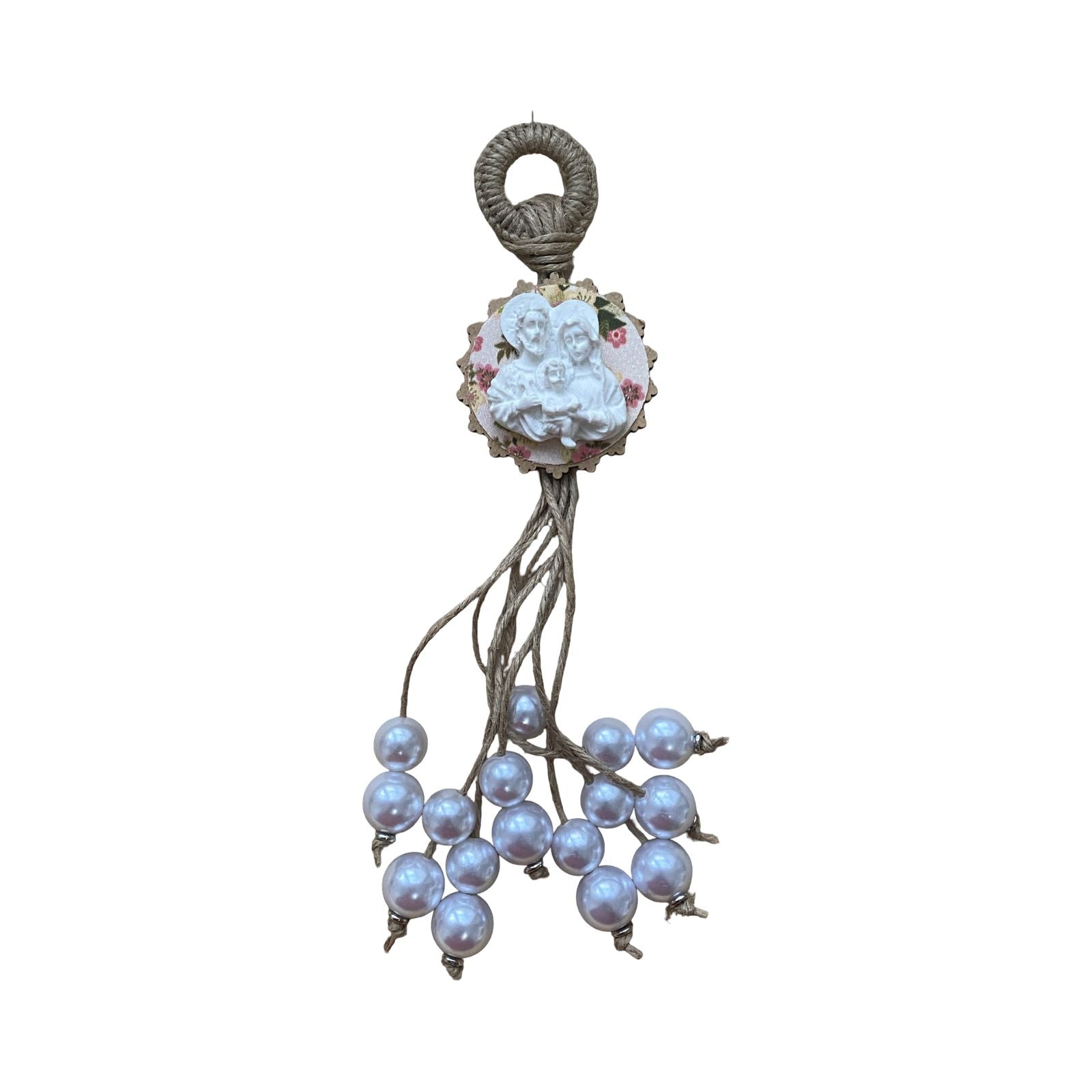 Pingente Sagrada Família c pérolas