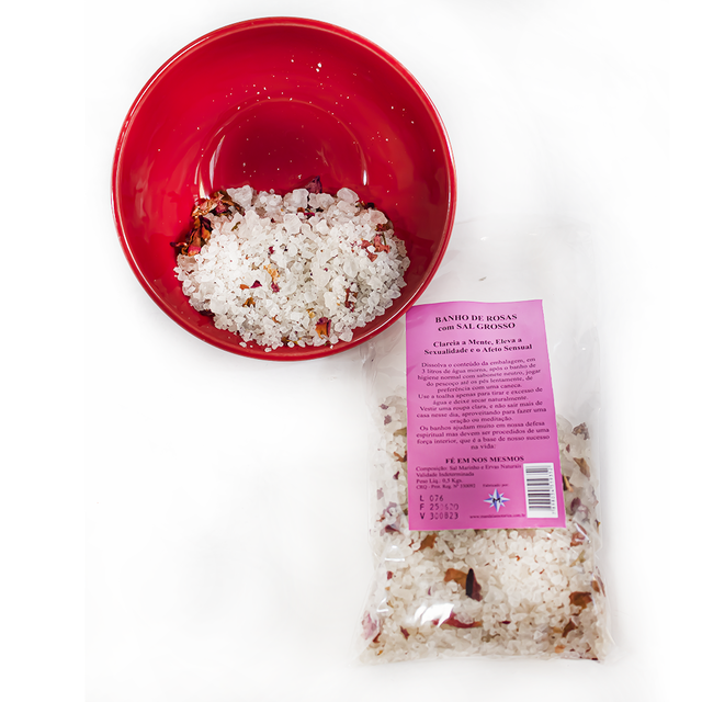 Banho de Limpeza com Sal Grosso e Rosas
