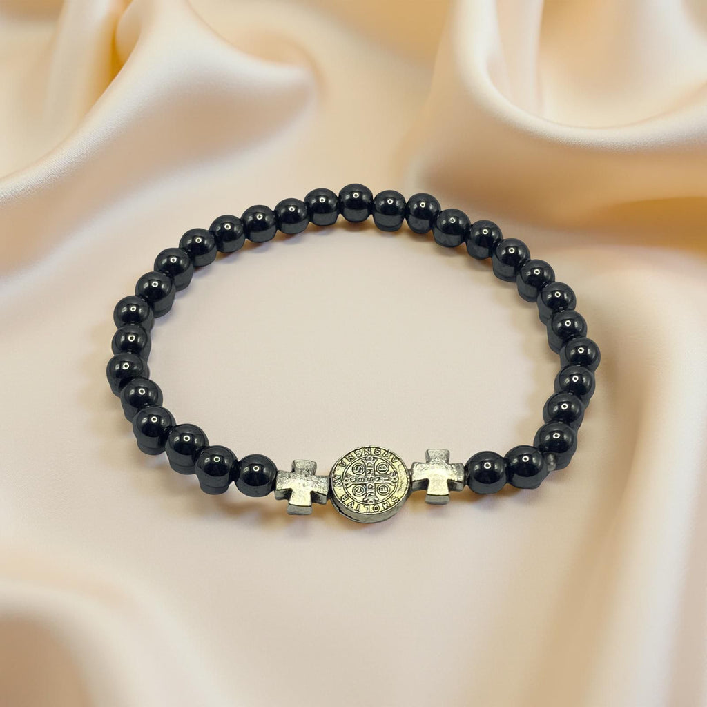 Pulseira Hematita da Medalha de São Bento