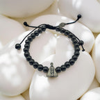 Pulseira Hematita com Nossa Senhora Aparecida