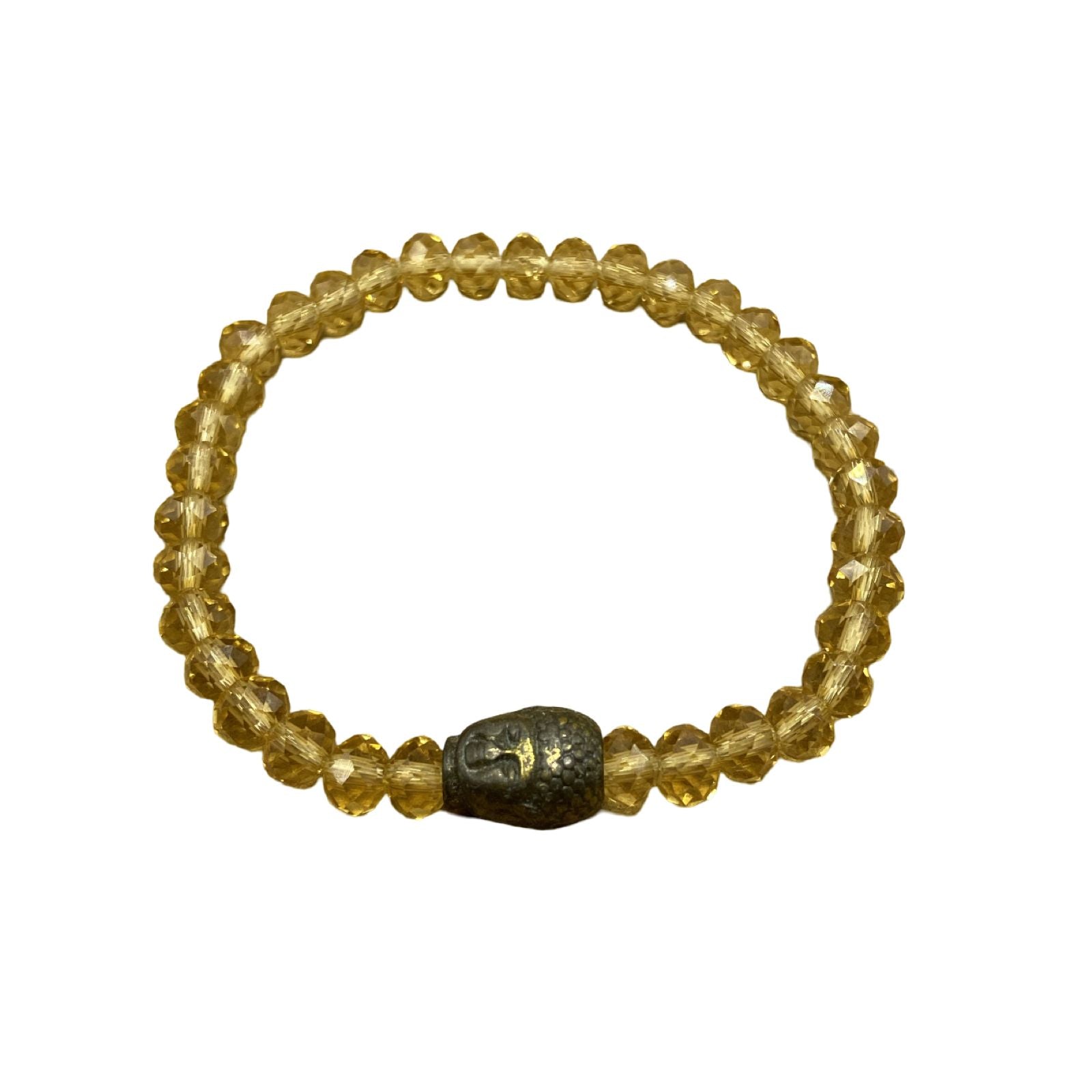 Pulseira Cristal Camurça com Buda