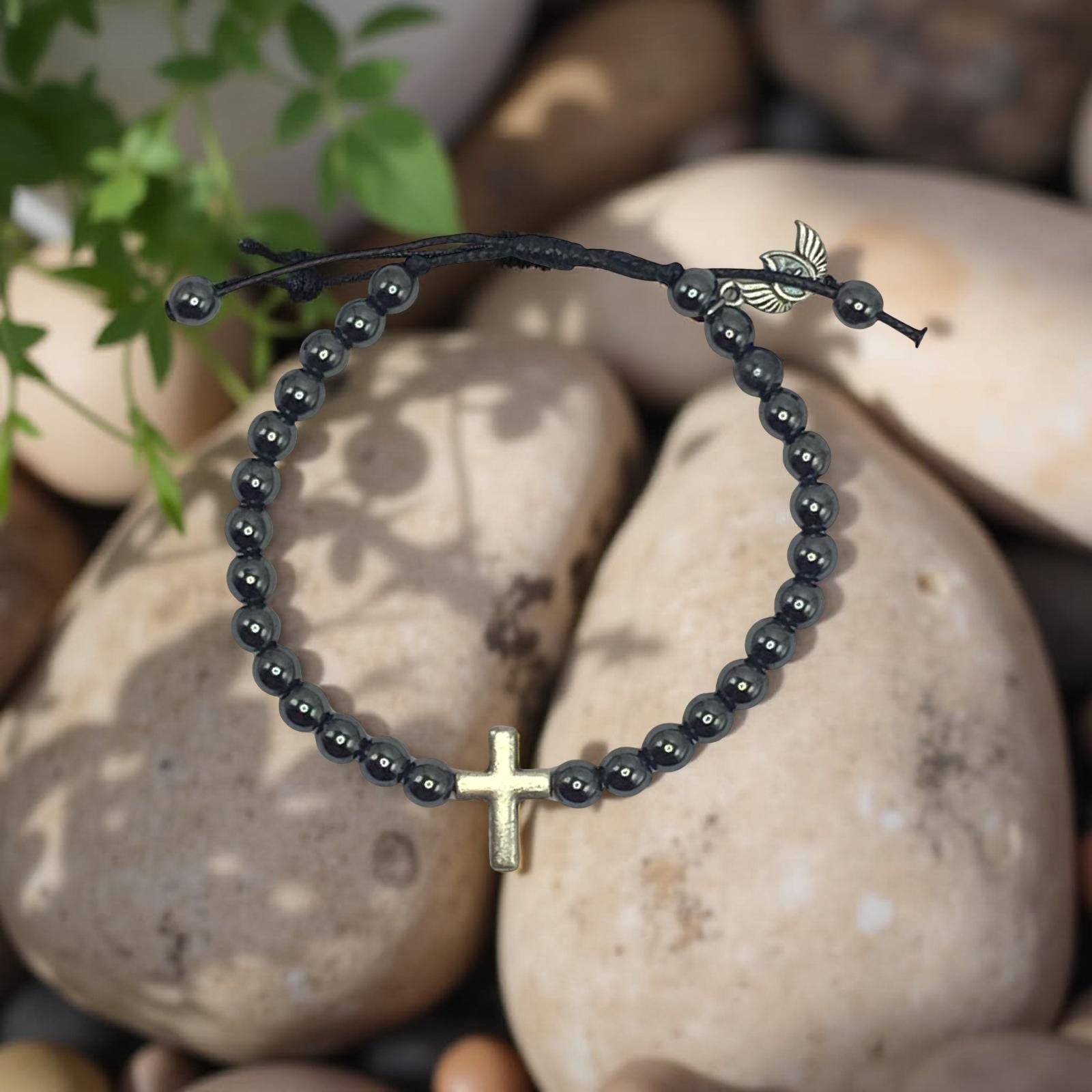 Pulseira Hematita Cruz