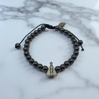 Pulseira Hematita com Nossa Senhora Aparecida