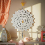 Placa redonda Anjo da Guarda menina