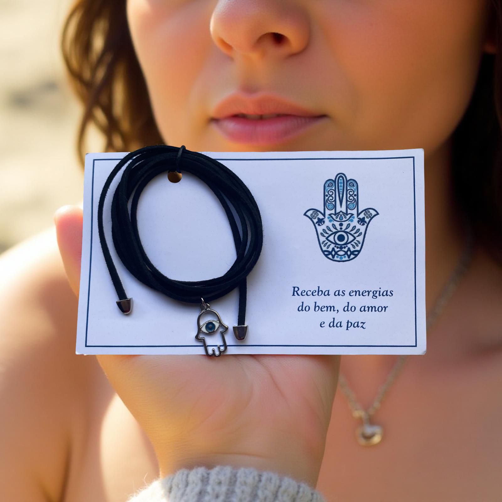 Colar Chamois Mão de Fátima