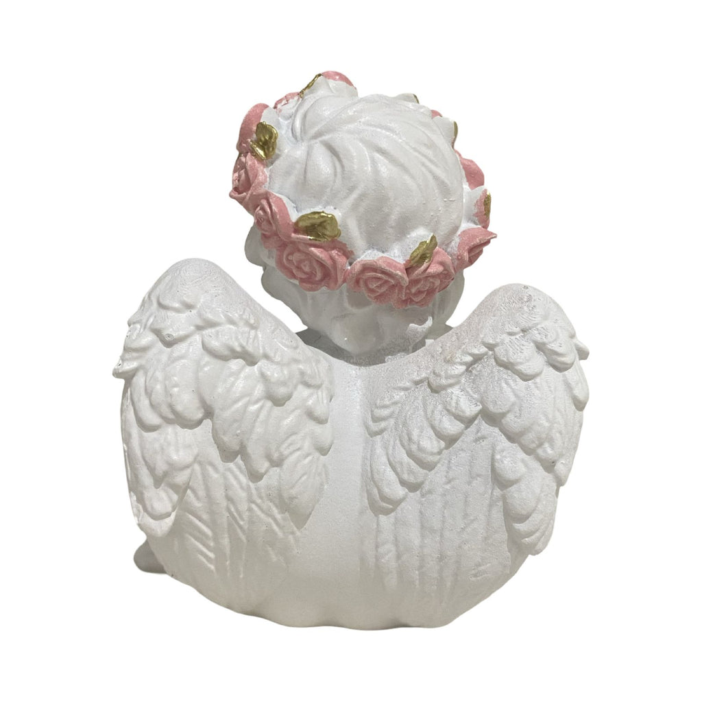 Anjo branco sentado c luz