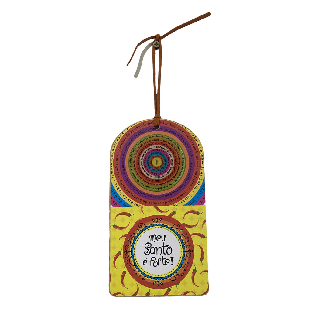 Pingente Meu Santo é forte