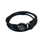 Pulseira São Bento Couro Preto M