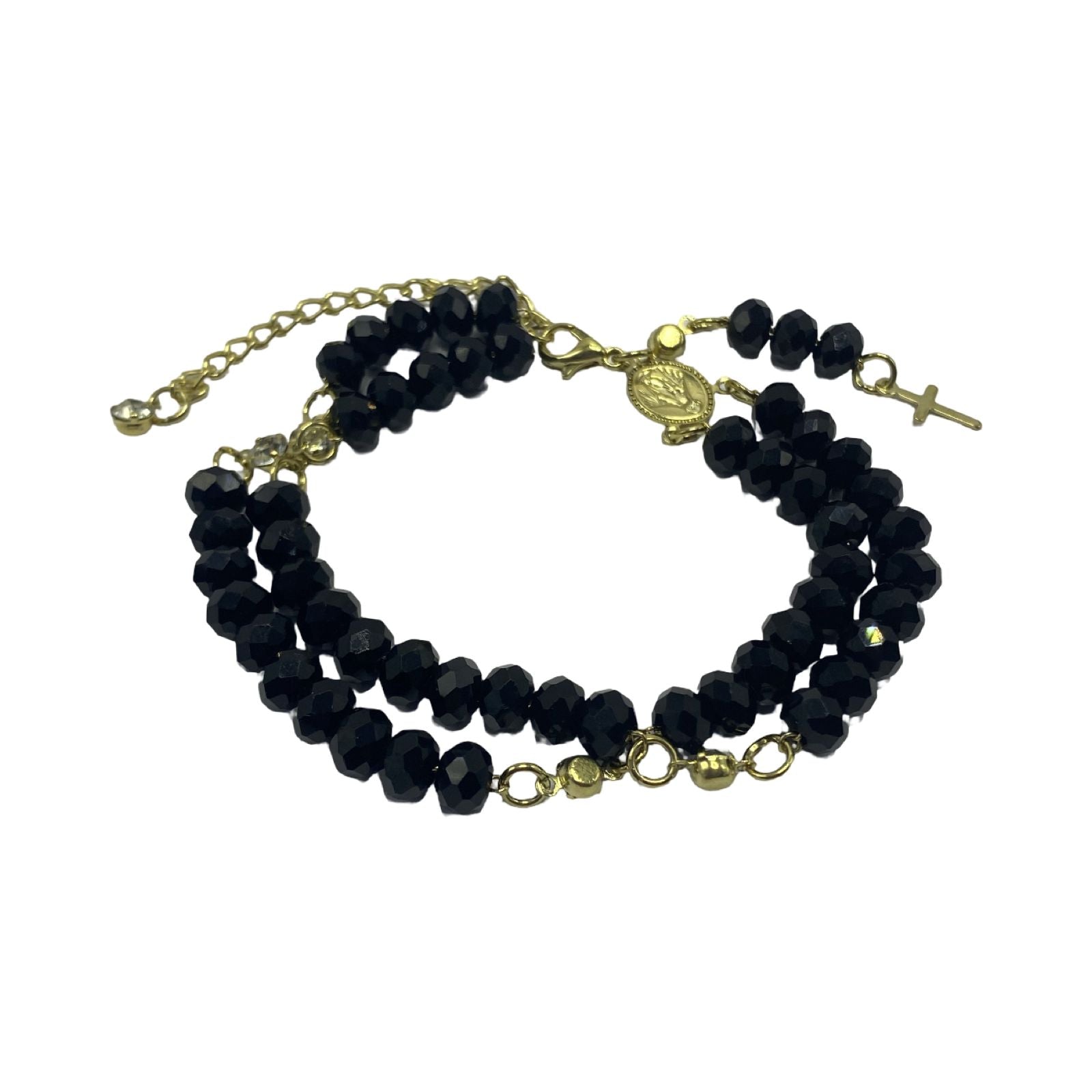 Pulseira Terço de Cristal com Strass