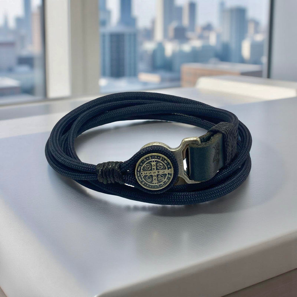 Pulseira São Bento Paracord Azul Marinho M