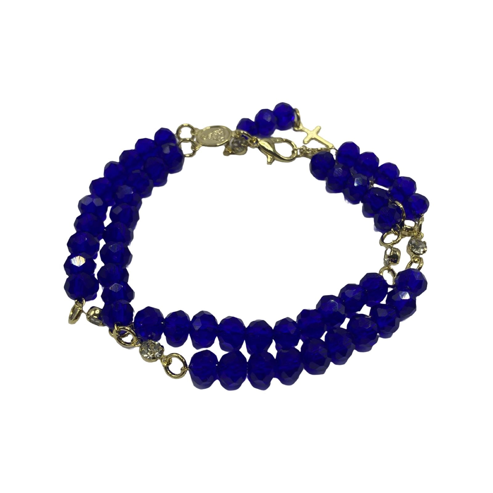 Pulseira Terço de Cristal com Strass