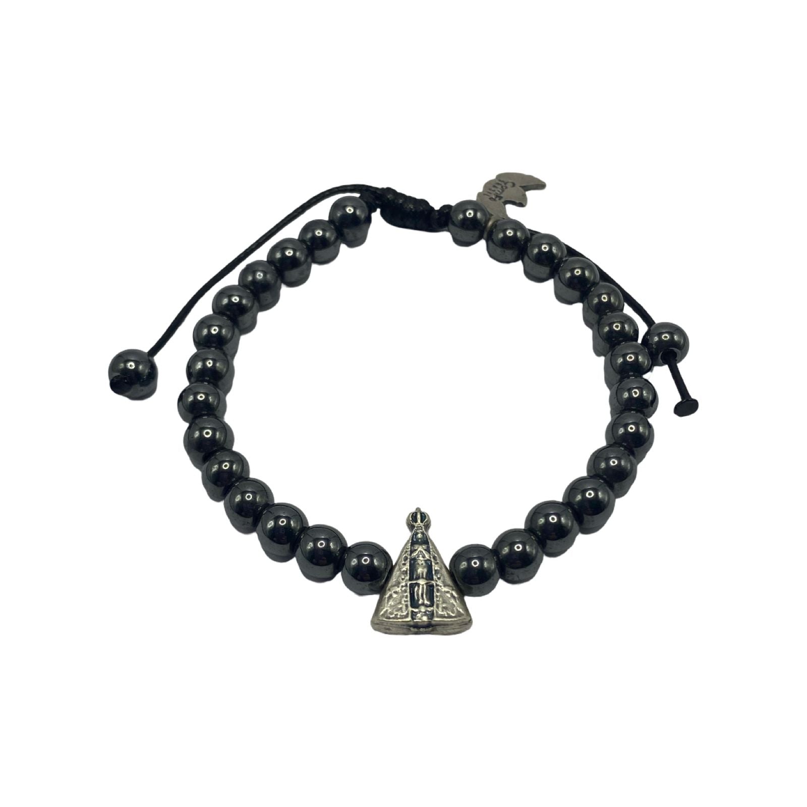 Pulseira Hematita com Nossa Senhora Aparecida