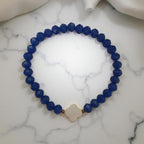 Pulseira Cristal Azul com Trevo