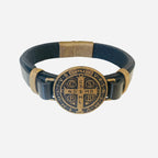 Pulseira Couro Marrom São Bento