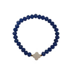 Pulseira Cristal Azul com Trevo